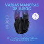 Logitech G335 Auriculares Gaming con Micrófono, Conexión Jack 3.5mm, Ligero 240g, Negro, Plug and Play para PC, Xbox, PlayStation, Switch